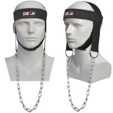 Weight lifting head neck harness gym workout exercise training straps belt Long picture