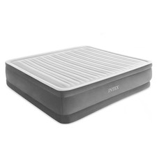 Intex 18-inch Inflatable Elevated Premium Airbed w/ Built-In Pump, King (Used) picture