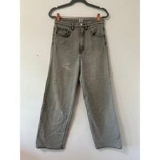 Toteme Flair High Waist Straight Leg Jeans Women 27 Gray Minimalist picture