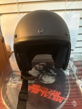 Biltwell Bonanza Helmet Open Face Matte Black  Size M Non DOT picture