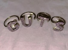 4pcs Olivia Rodrigo Guts Purple Rhinestones Rings Music Friendship Adjustable picture