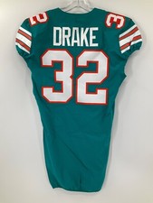 #32 KENYAN DRAKE MIAMI DOLPHINS GAME USED NIKE THROWBACK JERSEY SZ-40 YR-2017 picture