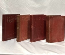 Thomas Dixon First Editions Book Lot Early 1900s Antique Red Hardcovers Fiction picture