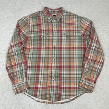 VTG Polo Ralph Lauren Shirt Mens Large Plaid Thermal Lined Pearl Snap Shacket picture