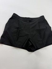ZARA Shorts Womens XL Black Pleated Chino Twill Dressy Work Casual Summer picture