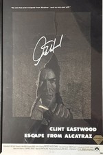 Clint Eastwood Signed AU “Escape From Alcatraz” 11x14 Poster - COA By Golden picture