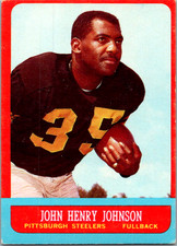 +1963 Topps Football #123 John Henry Johnson Pittsburgh Steelers +Slip-it picture