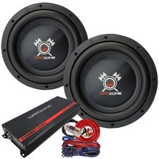2x Gravity Warzone WZ10D4-1 1200W Subwoofers + WC1500.1D 1500W Amp + Wiring Kit picture