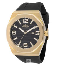 Invicta Huracan Isovent Men's Watch - 48mm 45776 Black Silicone Band W/Gold New picture