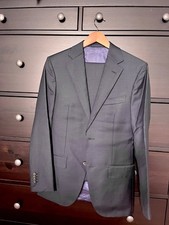 Suitsupply Navy Napoli Full Suit Jacket and Pants 36R 28