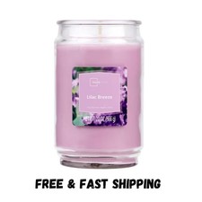 Mainstays Lilac Breeze scented single-Wick Large Glass Jar Candle 20 oz... picture