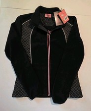 Harley Davidson Woman’s Pink Label Fleece Jacket Black/Pink Medium NWT picture