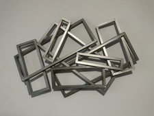 Antique Decorative Metal Rectangular Stained Glass Window Frames Set picture