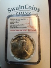 1986 S American Silver Eagle Early Production NGC MS69 E20-130 picture