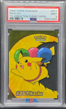 2000 Topps Pokemon Pikachi TV Animations Clear Cards PSA 9 picture