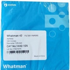 Whatman Grade-42 -125, Whatman Ashless Filter Paper Round Sheets Pack of 100 picture