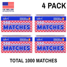 4 Pack Large Matches 1000 Count Strike On Box Bulk Kitchen/Camping/Fire/Candle picture