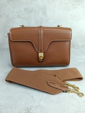 CELINE teen soft 16 Brown Shoulder Bag AUTHENTIC picture