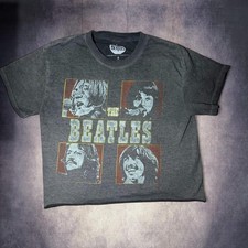 The Beatles band  cropped tee with graphic of four band members' faces picture