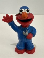 Vintage Sesame Street Elmo Mechanic PVC Figure Jim Henson Muppets Toy picture