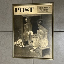 The Saturday Evening Post , “Girl At The Mirror” Norman Rockwell March 6th 1954 picture