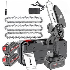 6 Inch Mini Chainsaw Cordless Electric Pruning Saw Rechargeable Battery Kit US picture