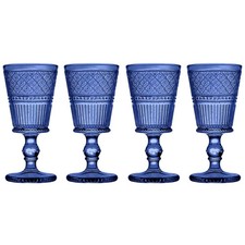 Godinger Silver (Set of 4) 9 fl oz Claro Goblets Blue picture