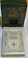 St Joseph New Catholic Bible Large Type Illustrated White Padded Boxed 614/97 picture