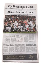 Washington Nationals World Series The Washington Post October 31, 2019 Newspaper picture