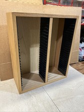Vintage Oak Wood 50 CD Storage Rack Case Holder - Regular and Large Cases picture