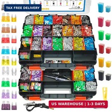 1221PCS Car Fuse Assortment Kit Mini &Standard Blade Tall/STD Profile Box Shaped picture