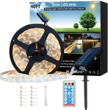 40ft Solar Led Strip Lights Outdoor, 8 Mode with Remote Timer and Auto On/Off... picture