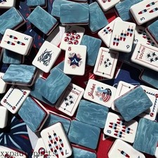 Vibrant Layered Mahjong Tiles Full American Set 160Tiles Commemorative fireworks picture