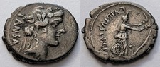 Roman Republic C Vibius Pansa Silver Denarius 48 BC Liber Ceres Crawford 449/2 picture