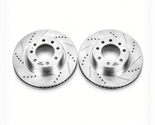 Power Stop Front Drilled Slotted Rotors Pair JBR1121XL Tacoma 4Runner FJ GX470 picture