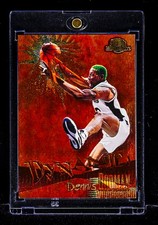 Dennis Rodman RARE DYNAMIC GREEN HAIR CARD BULLS 1995-96 SkyBox Premium HOF picture