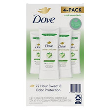 4 Pack Dove Advanced Care Antiperspirant Deodorant 2.6 Oz Each EXP 04/28 picture