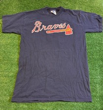 Vintage Atlanta Braves shirt mens large majestic Andruw jones Y2K baseball picture