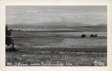 RPPC Goldendale WA Washington Mt Mount Adams Farm Barn Photo Vtg Postcard 32A picture