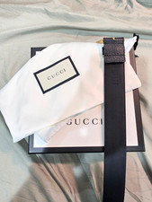 Gucci Unisex Leather Belt with Gold Bees & Stars Black Size 115 / 46 (495125) picture