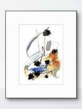 Original Abstract Expressionism 9x12 Playful Paper Handmade Signed Fine Art 21 picture