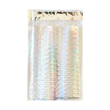 500 #000 Holographic Metallic Bubble Mailers Envelopes Bags 4x8 Bags 4.5