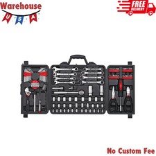 101 Piece Mechanic Tool Set SAE and Metric for Vehicle Home and Roadside Repair picture