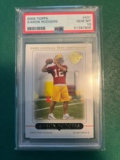 2005 Topps Football Aaron Rodgers Rookie Green Bay Packers #431 PSA 10  picture