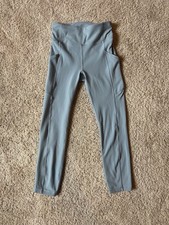 Lululemon Women's Cropped Leggings Light Blue Size 4 Yoga Athletic Pants picture