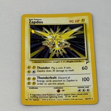 Pokémon TCG Zapdos 20/130 Holo Rare Base Set 2 HP picture