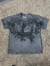 Vintage Affliction Grey Cement River Grim Reaper T-Shirt Size XL picture