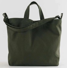 NEW Baggu HORIZONTAL DUCK BAG, Cedar Olive Dark Green, Cotton Canvas, Washable picture