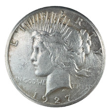 1927 P Peace Silver Dollar VAM-2 Top 50 DDO-Double Die Obverse $1 U.S Coin #577 picture