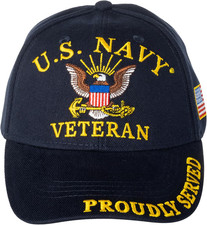 U.S. Navy Veteran Ball Cap Official Licensed Navy Product Proudly Served picture